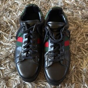 Gucci Men's Black Leather Sneakers